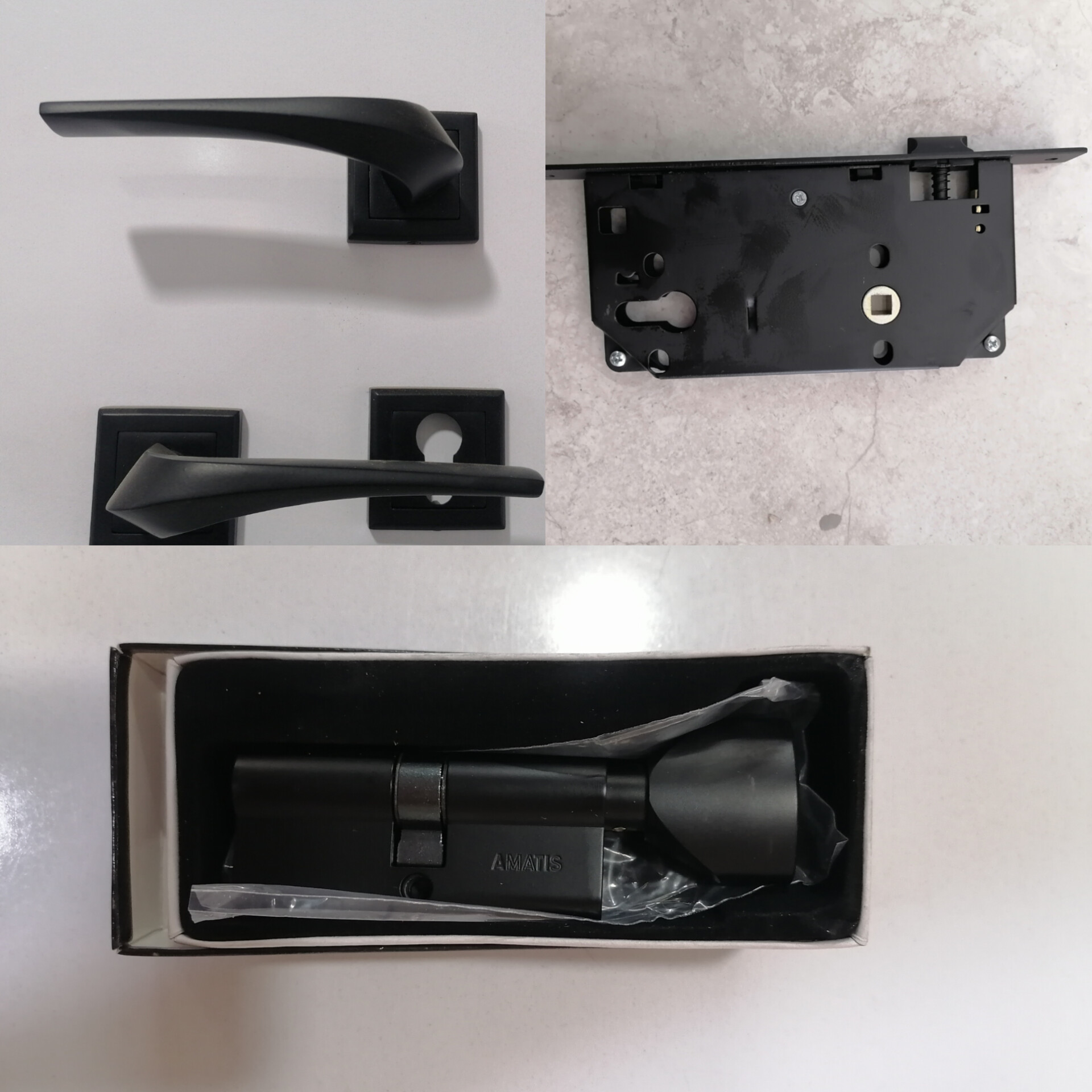ست کامل دستگیره دو تکه مشکی کد 870 سرویس فارا