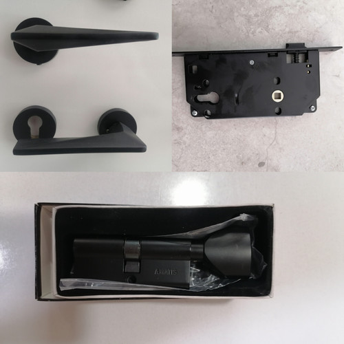 ست کامل دستگیره دو تکه مشکی کد 8100 سرویس