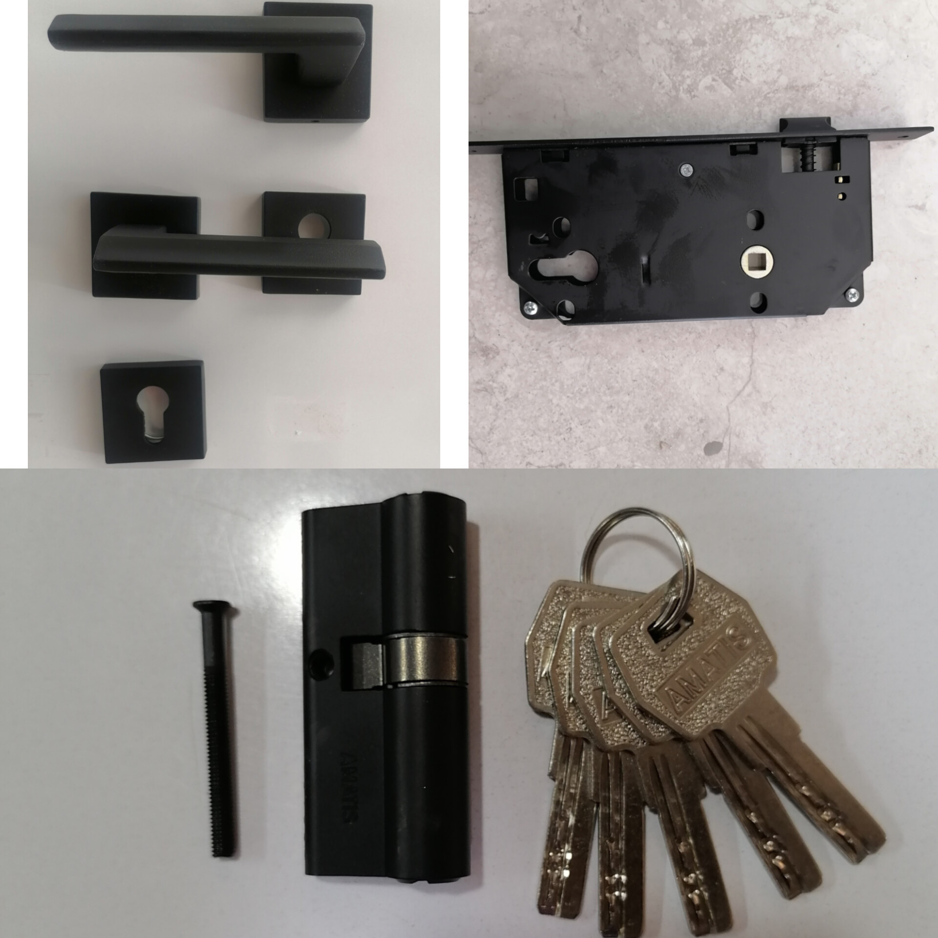 ست کامل دستگیره دو تکه مشکی کد 88 میلانا