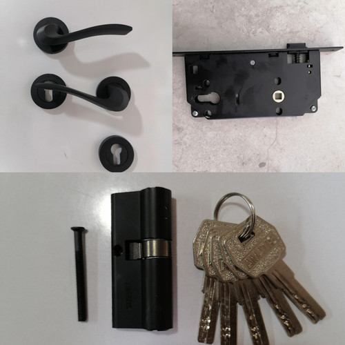 ست کامل دستگیره دو تکه مشکی کد 101