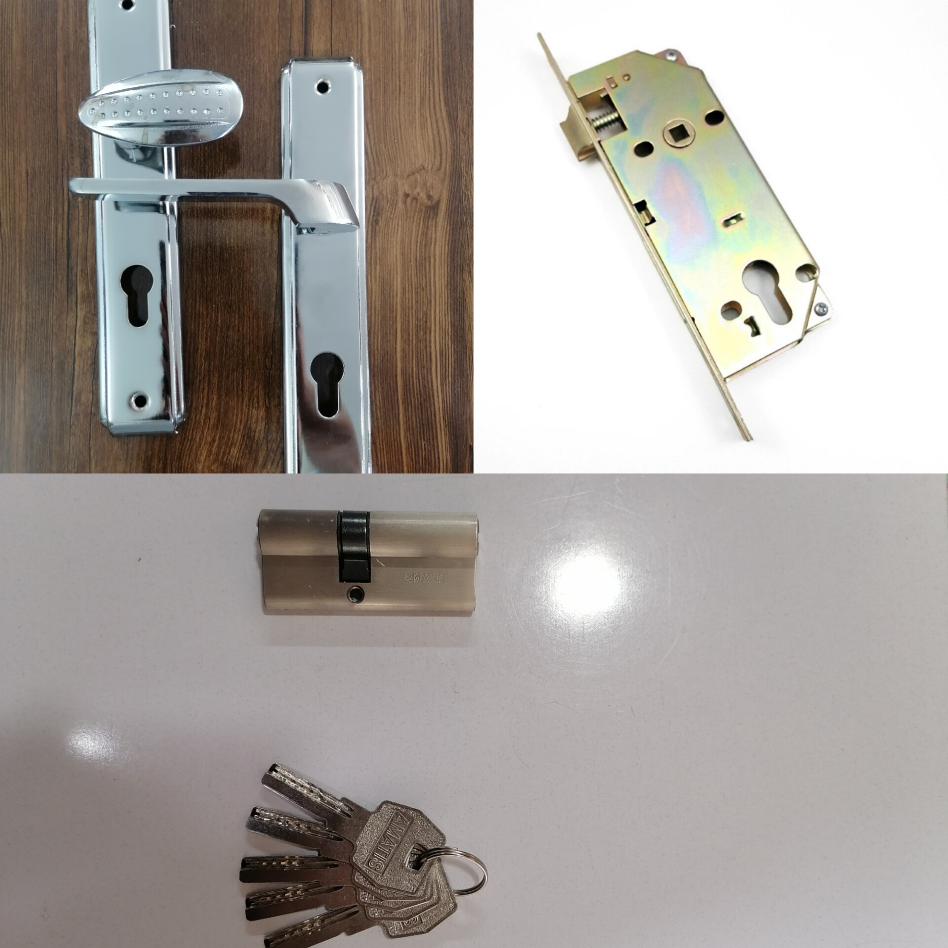 ست کامل دستگیره آپارتمانی کد 1135 کروم براق